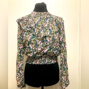 Wild Fable Floral Ruffle Blouse size M
